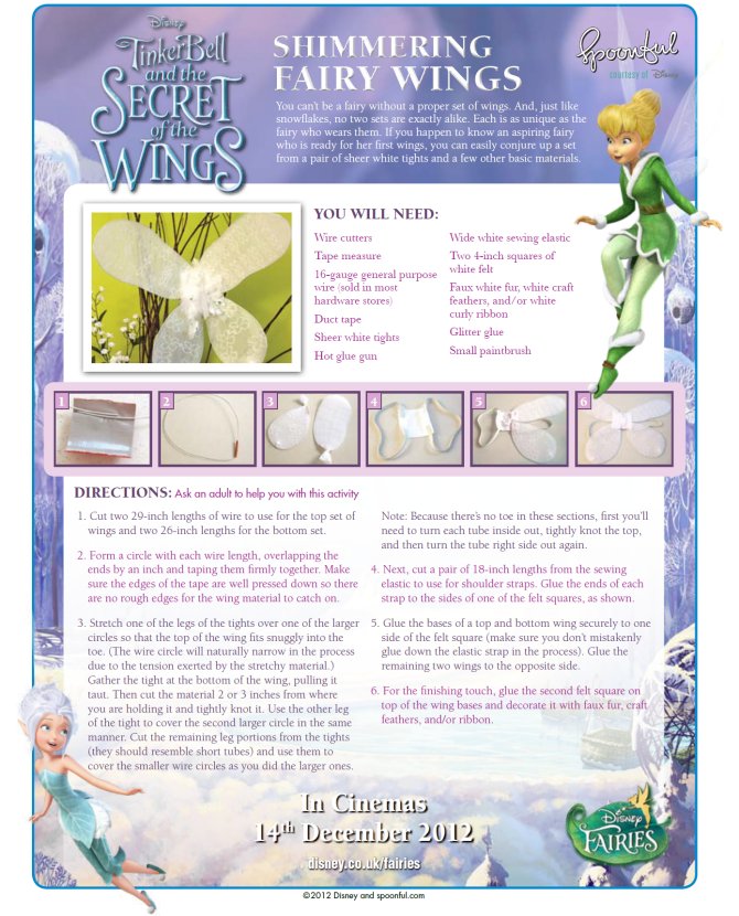 Tinker Bell crafts - Make fairy wings