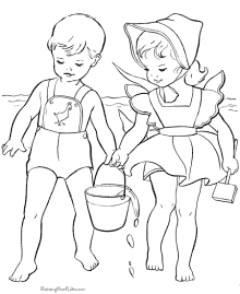 Beach coloring pages