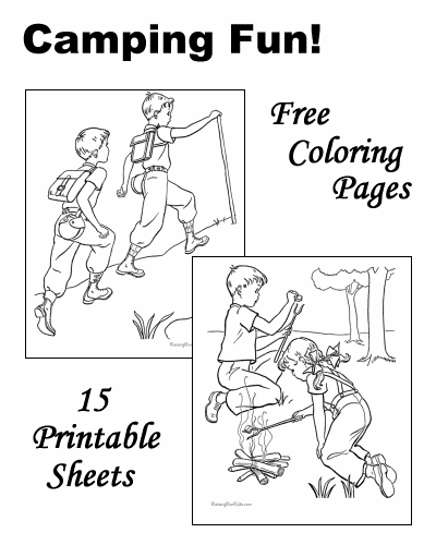 Camping coloring pages!