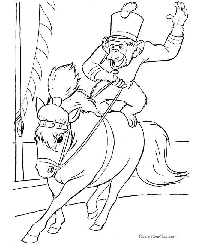 Kid coloring page of Circus