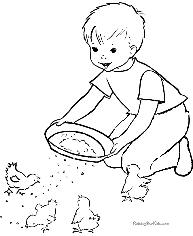 Free printable farm coloring page for kid