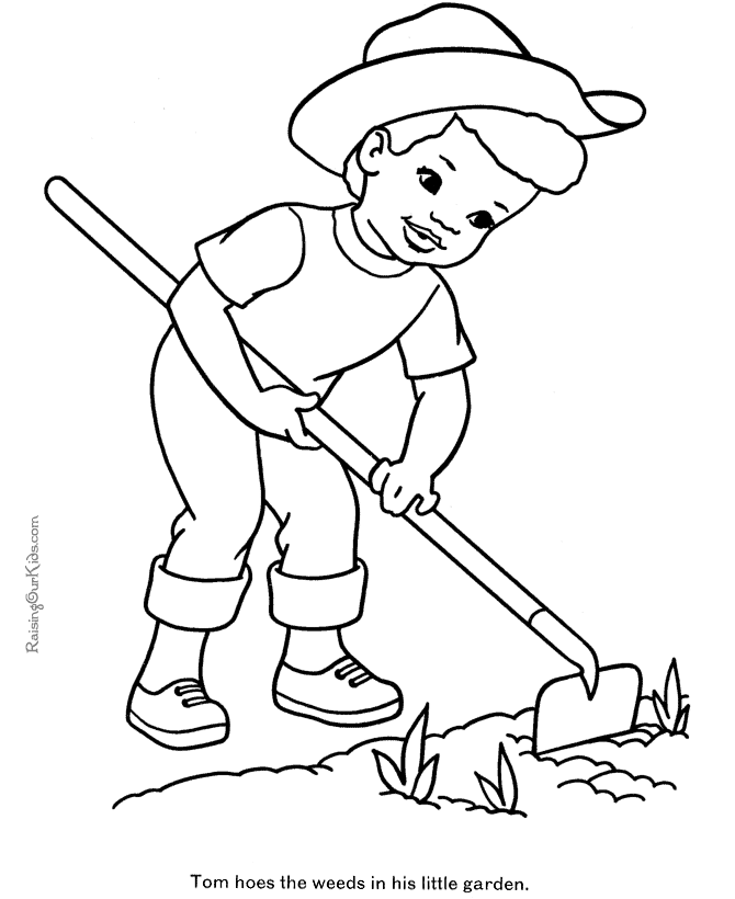 Download Farmer coloring page - On the Farm