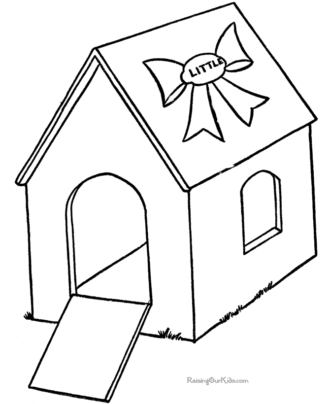 Free printable house picture to color