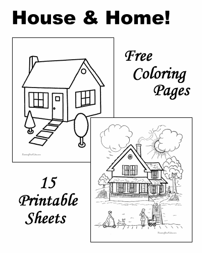House coloring pages!