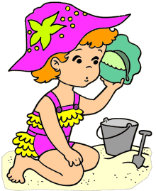 Beach fun coloring pages, sheets, pictures