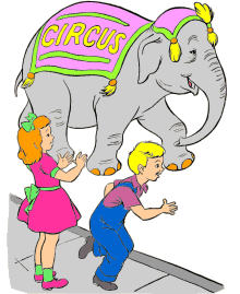 Circus fun coloring pages, sheets, pictures