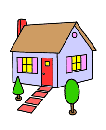 House and home coloring pages, sheets, pictures