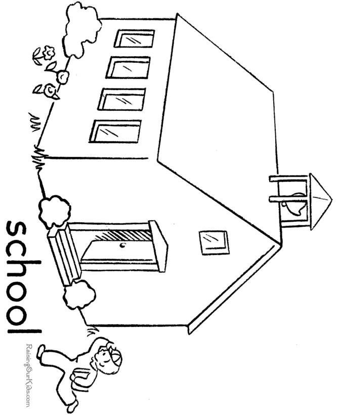 Fun school page to print and color