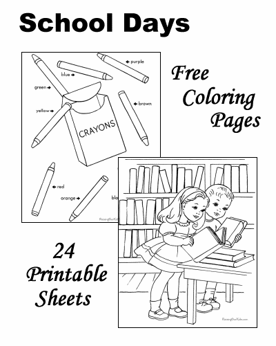 School coloring sheets!