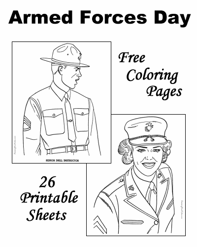 Armed Forces Day coloring pages!