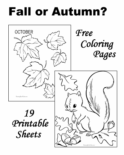 Fall coloring pages!