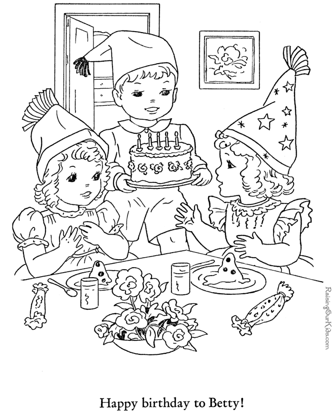 Free printable birthday coloring page