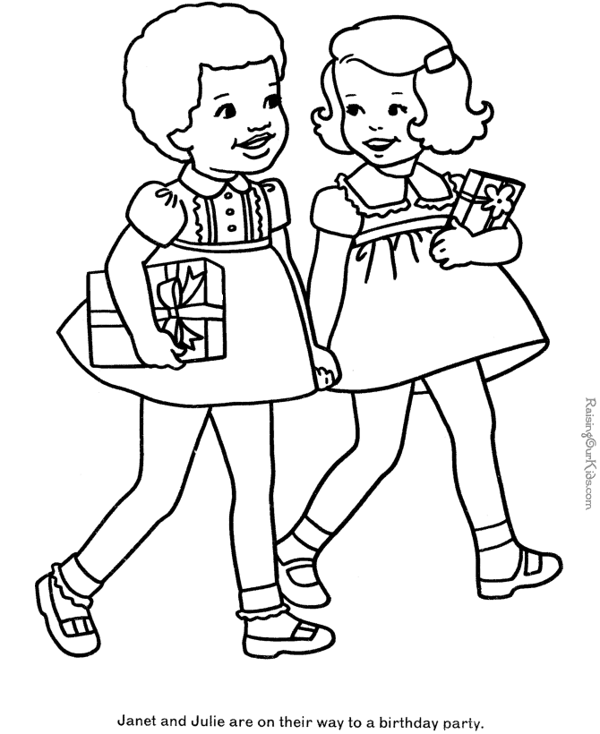 Fun printable Birthday coloring pages