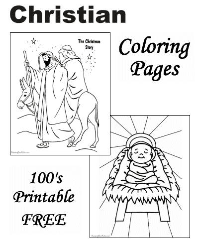 Christian Christmas coloring pages!