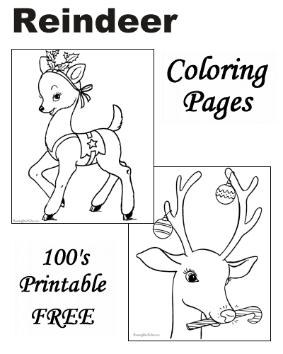 Reindeer Coloring Pages!