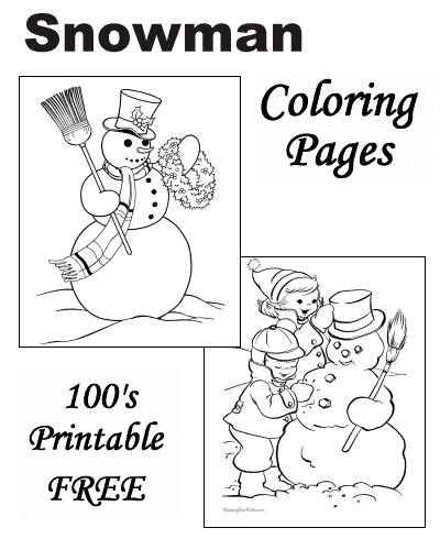 Snowman Coloring Pages!