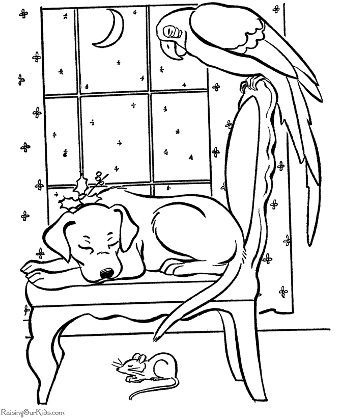 Free and printable Christmas coloring pages!