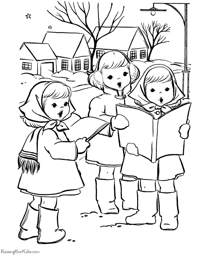 Free, printable Christmas coloring pages!