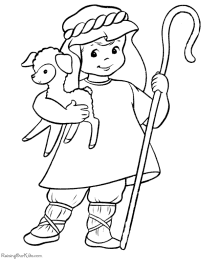 Shepherd boy coloring page