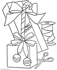 Gift coloring pages