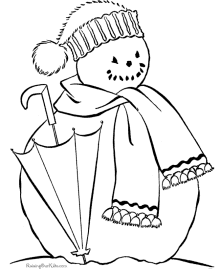 Printable snowman coloring pages