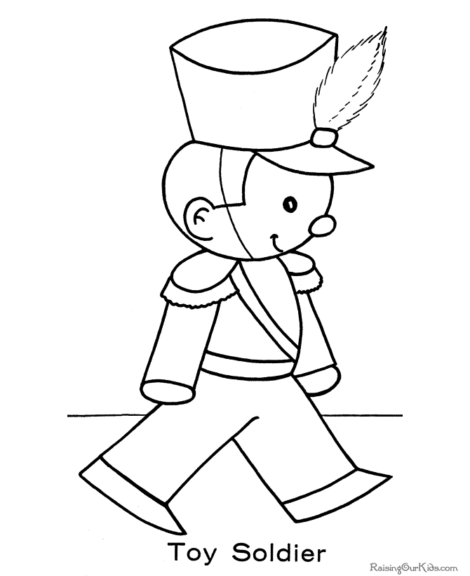 Toy Soldier Christmas Coloring Page!