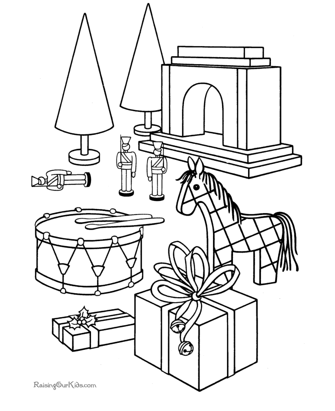 Free Printable Christmas Toys Coloring Pages!