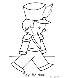 Christmas toys coloring page