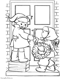 Printable Christmas coloring page