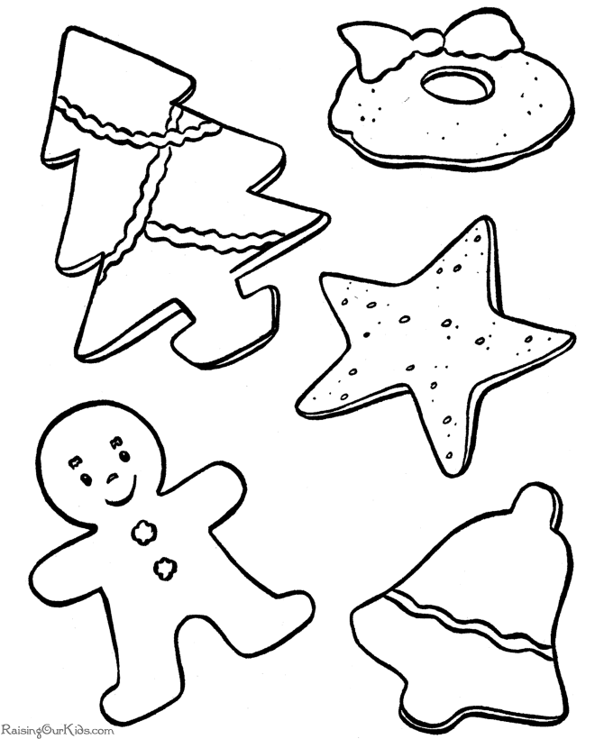 Free Printable Christmas Cookies Coloring Pictures!