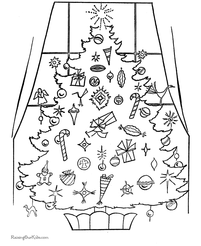 Free Printable Coloring Pictures - Christmas Tree!