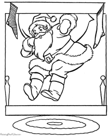 Santa coloring pictures