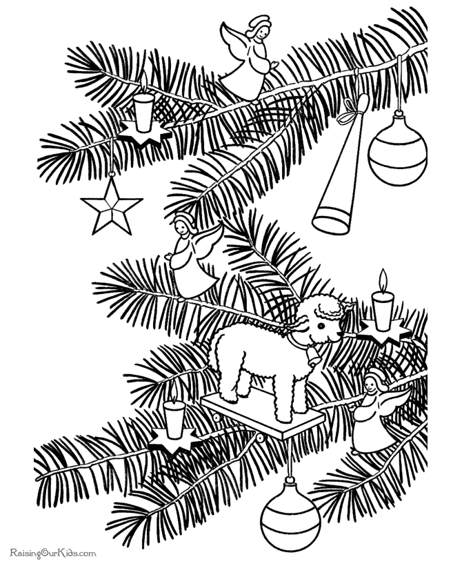 Free Printable Christmas Coloring Sheets of Tree Ornaments!