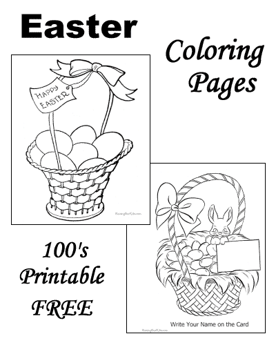 Easter basket coloring pages!