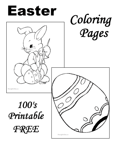 Happy Easter Coloring Pages!