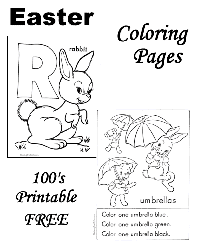 Preschool Easter coloring pages!