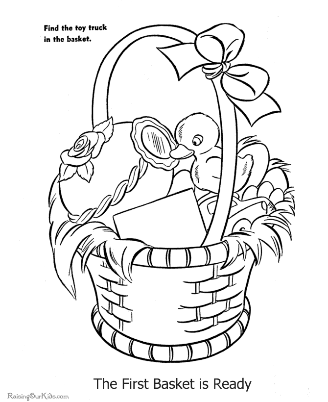 Free basket coloring pages