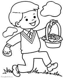 Easter coloring book page