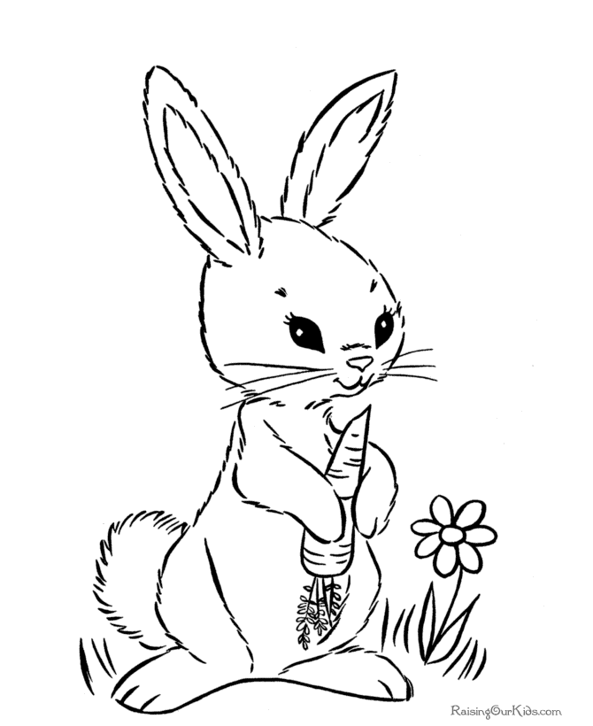 easter bunny coloring pages color by numbers - photo #31