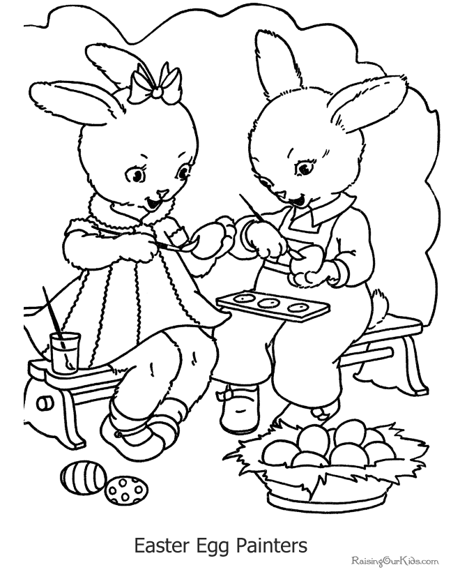 Easter pages to print and color