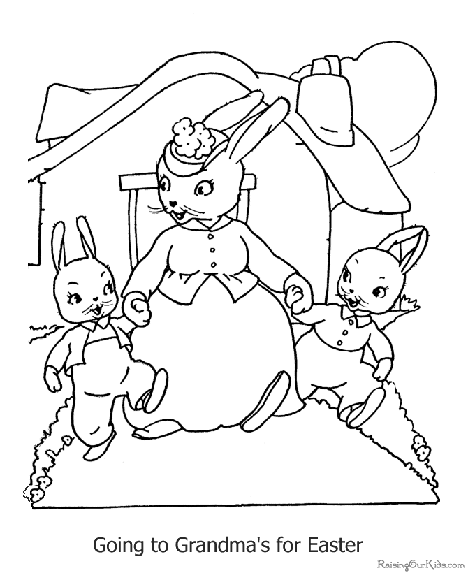 Easter bunny coloring pages to print