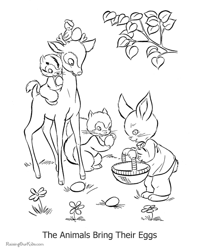 Easter Coloring book page
