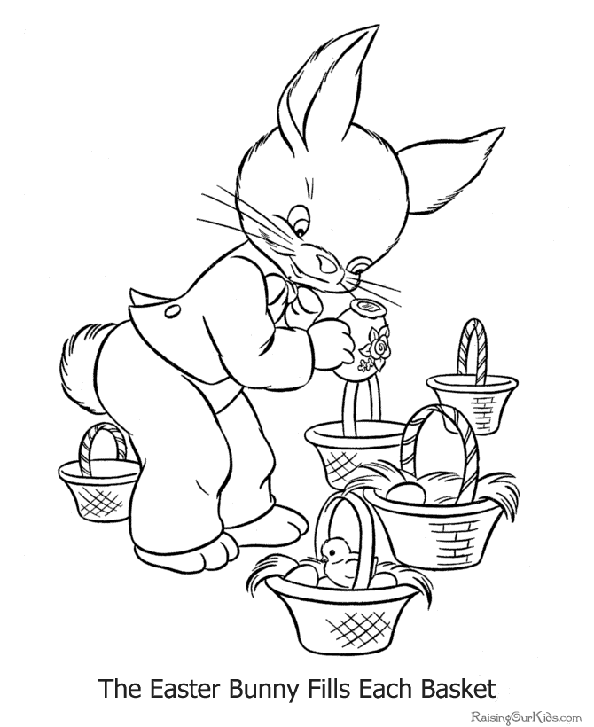 easter coloring page for kid