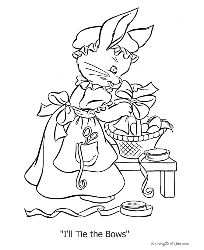 child easter coloring page