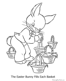 Easter bunny coloring pages