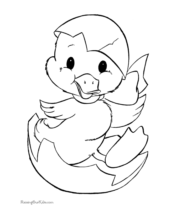 Cute easter coloring page