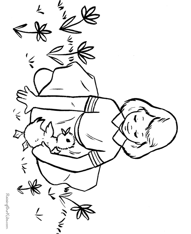 Easter duck coloring pages
