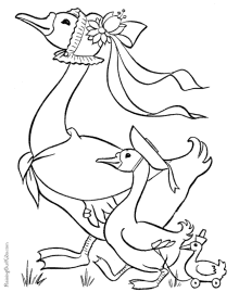 Duck coloring pages