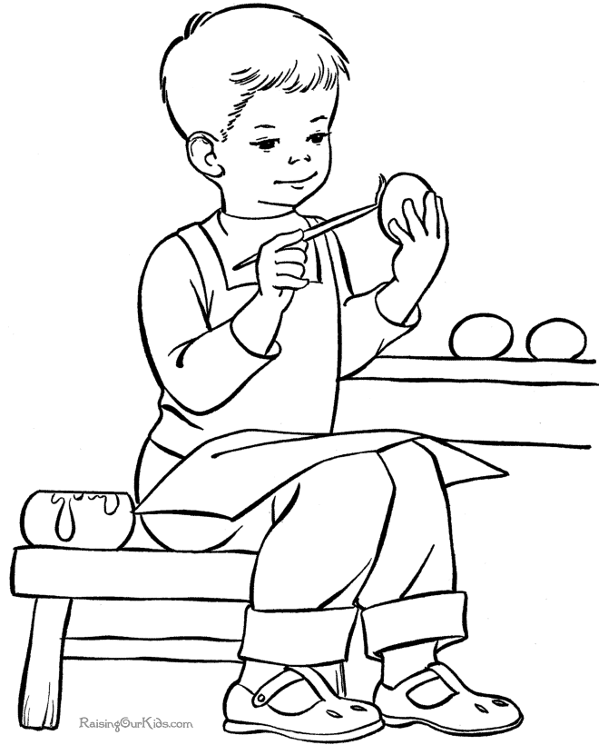 Free easter coloring pages for kid