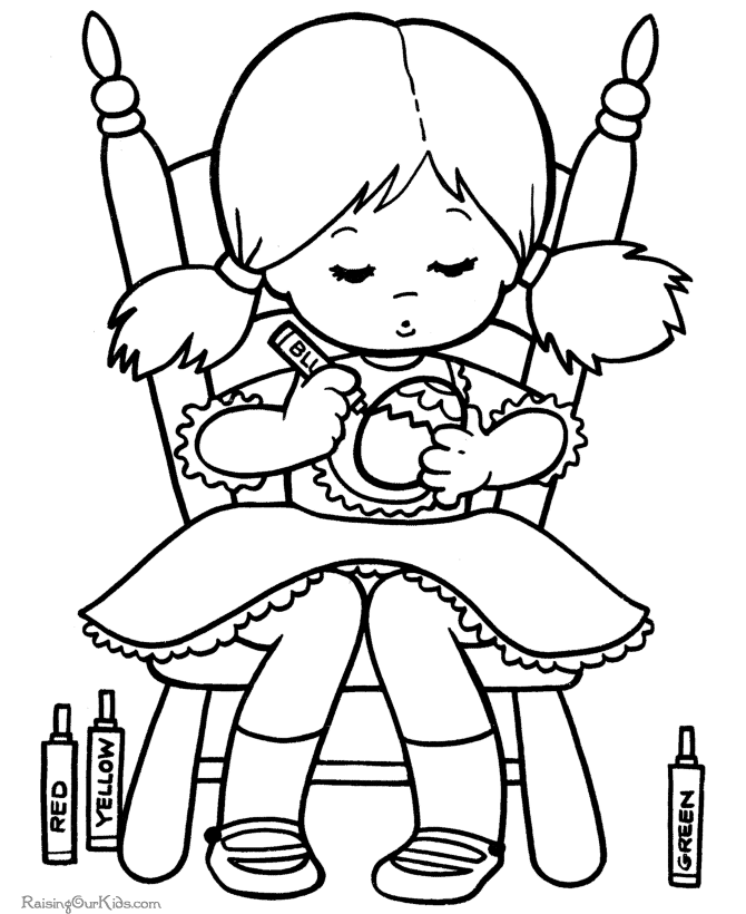 Easter colouring pages for kid